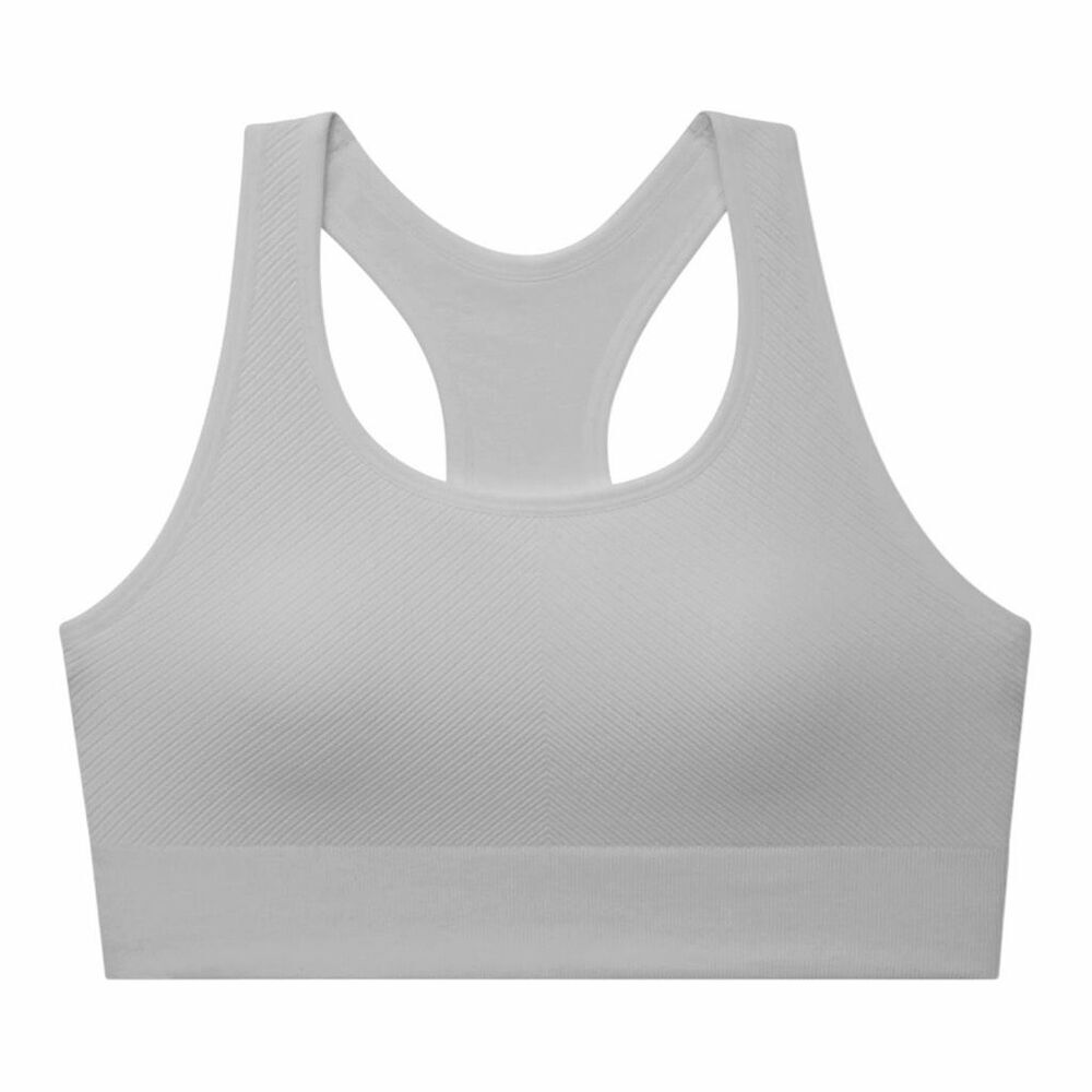 Member's Mark Women's Seamless Racerback Sports Bra Color Soft Silver Size XL - Picture 5 of 6